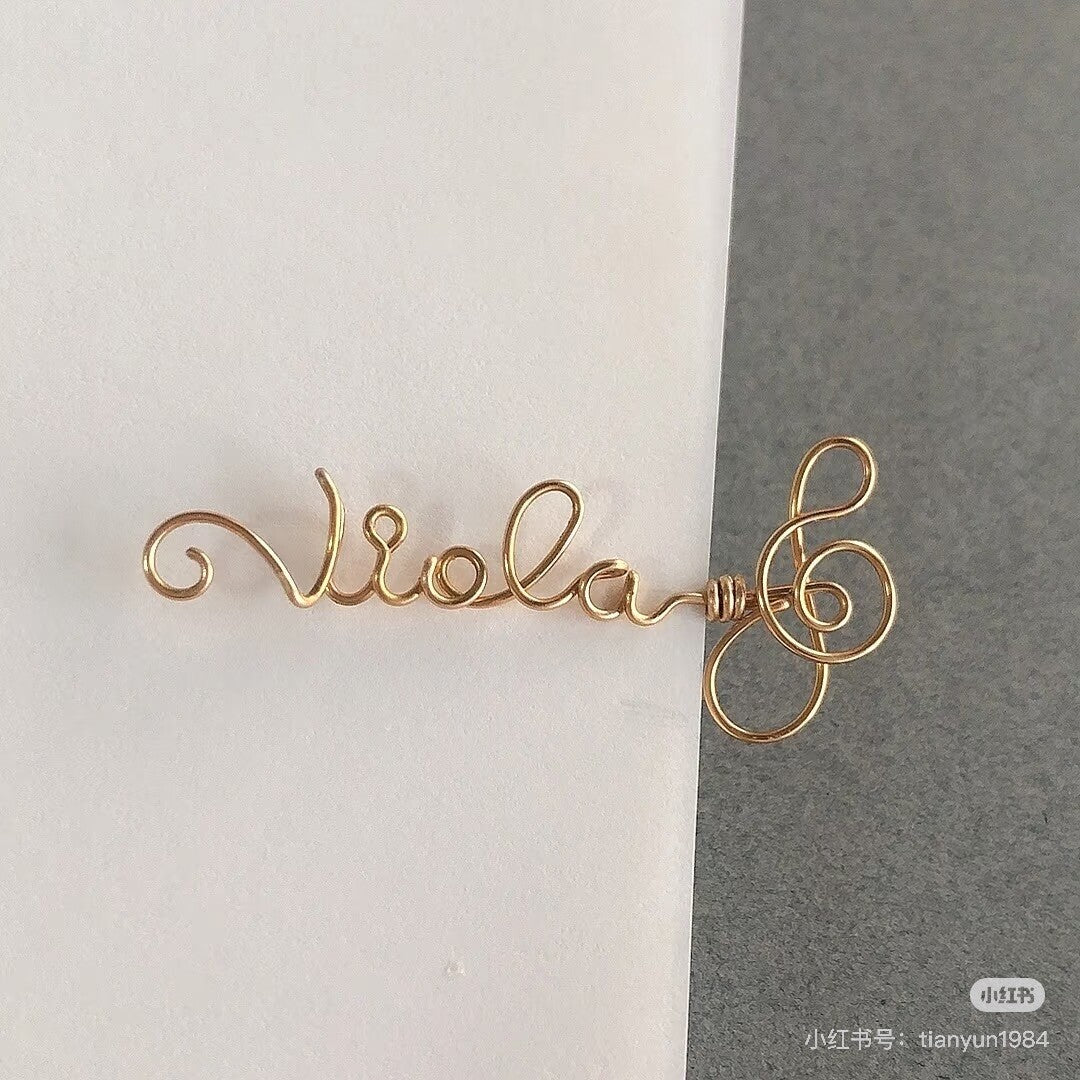 Wire Wrapped Name Necklace: Personalized Jewelry Gift